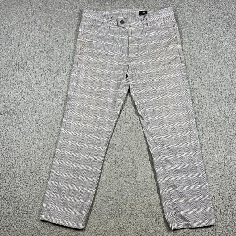 AG Adriano Goldschmied The Marshall Slim Trouser Grey Glen Plaid Mens 32R BM8696